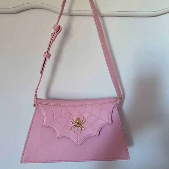 Sugarbones Pink Spider Purse Handbag - Halloween - Picture 1 of 4